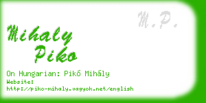 mihaly piko business card
