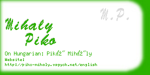 mihaly piko business card